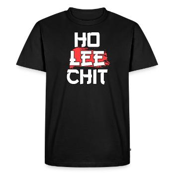 Ho Lee Chit Holy Shit Asian saying gift - Men's Premium Organic T-Shirt - black - Front - Nico (187cm)