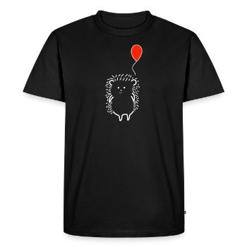 Ballon de hérisson mignon rouge enfants enfants cadeau famille - T-shirt Premium bio Homme - noir - Devant - Nico (187cm)
