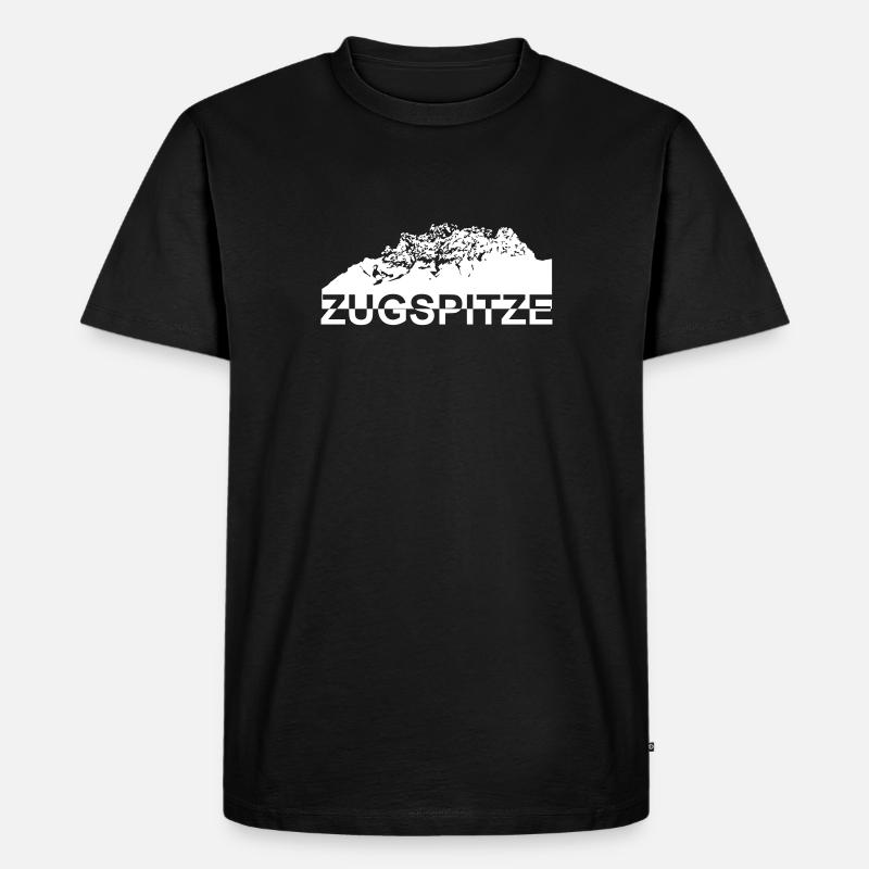 Zugspitze - Männer Premium Bio T-Shirt - Schwarz