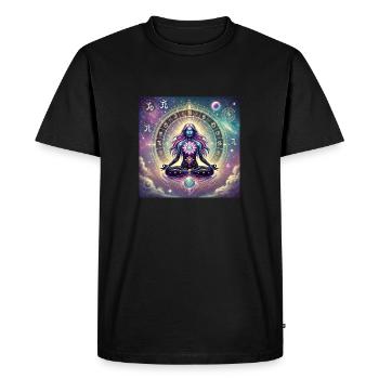 Awaken your spiritual energy - Men's Premium Organic T-Shirt - black - Front - Nico (187cm)