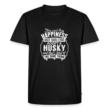 Husky Lovers Shirt - Men's Premium Organic T-Shirt - black - Front - Nico (187cm)