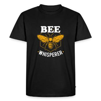 Bee Whisperer beekeeper bee lover bee honey - Men's Premium Organic T-Shirt - black - Front - Nico (187cm)