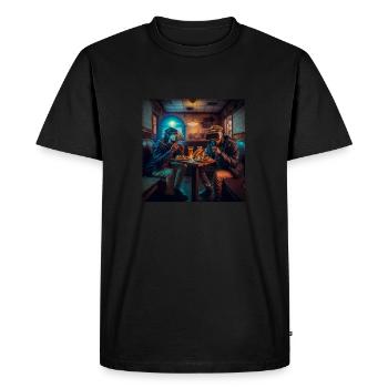 Metaland - T-shirt Premium bio Homme - noir - Devant - Nico (187cm)
