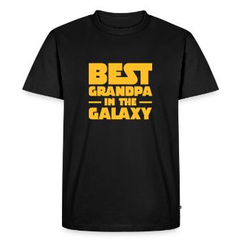 Best Grandpa In The Galaxy - Men's Premium Organic T-Shirt - black - Front - Nico (187cm)