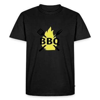bbq - Men's Premium Organic T-Shirt - black - Front - Nico (187cm)
