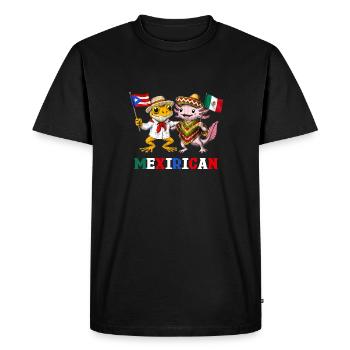 Porto Rico Mexique Patrimoine - T-shirt Premium bio Homme - noir - Devant - Nico (187cm)