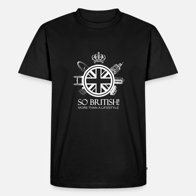 SO BRITISH White version - T-shirt Premium bio Homme - noir