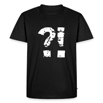 Point d’interrogation point d’exclamation style comique. - T-shirt Premium bio Homme - noir - Devant - Nico (187cm)
