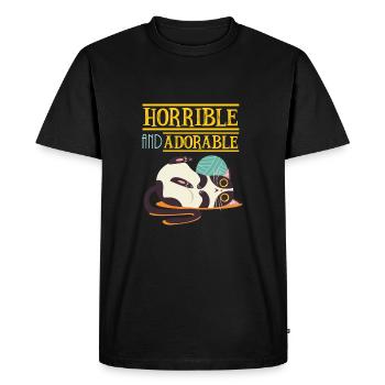 Cat cat adorable cats kittens - Men's Premium Organic T-Shirt - black - Front - Nico (187cm)