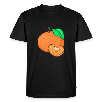 Mandarines Clémentines Agrumes Agrumes - T-shirt Premium bio Homme - noir - Devant - Nico (187cm)