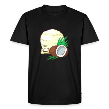 Crème glacée à la noix de coco crème glacée crème glacée crème glacée crème glacée - T-shirt Premium bio Homme - noir - Devant - Nico (187cm)