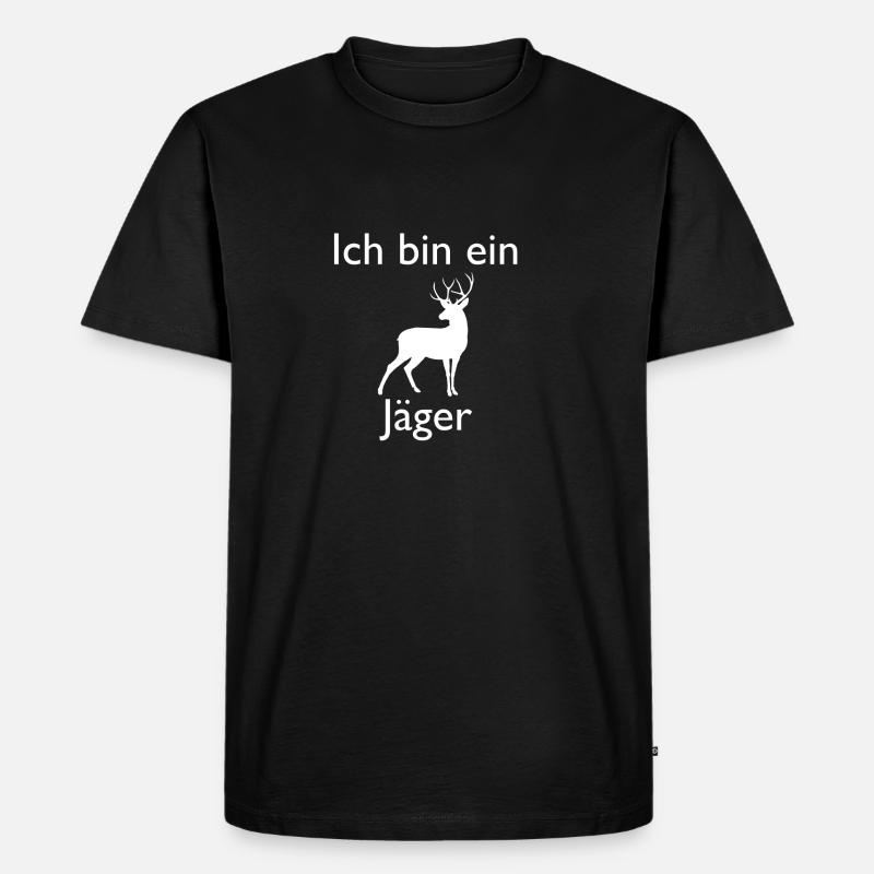 ich bin ein jäger - Männer Premium Bio T-Shirt - Schwarz