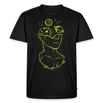 Galaxy Face Men in Space - T-shirt Premium bio Homme - noir - Devant - Nico (187cm)