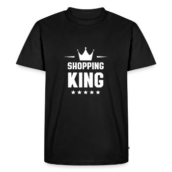 Shopping King - Men's Premium Organic T-Shirt - black - Front - Nico (187cm)