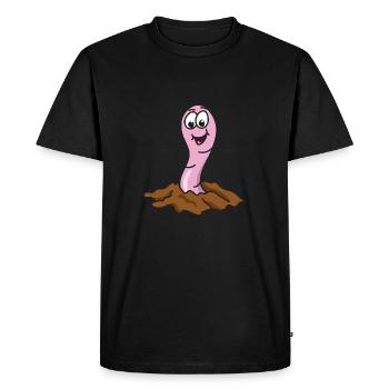 earthworm - Men's Premium Organic T-Shirt - black - Front - Nico (187cm)