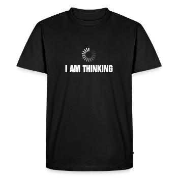 Je pense - T-shirt Premium bio Homme - noir - Devant - Nico (187cm)