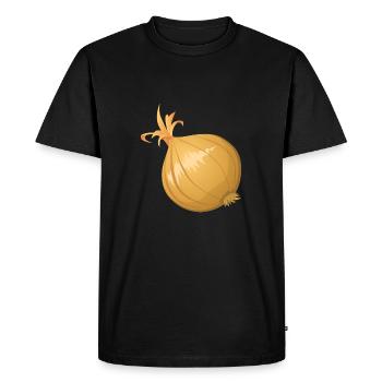 oignons oignon légume Halloween vegetables34 - T-shirt Premium bio Homme - noir - Devant - Nico (187cm)
