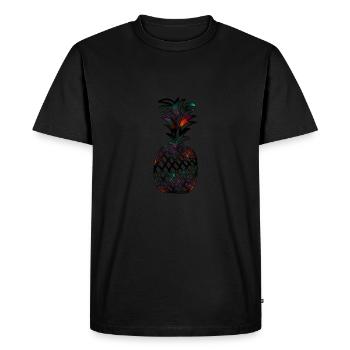 pineapple - Men's Premium Organic T-Shirt - black - Front - Nico (187cm)