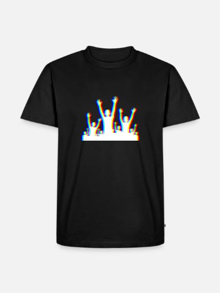 Glitch Party – Festival Style - Men's Premium Organic T-Shirt - black