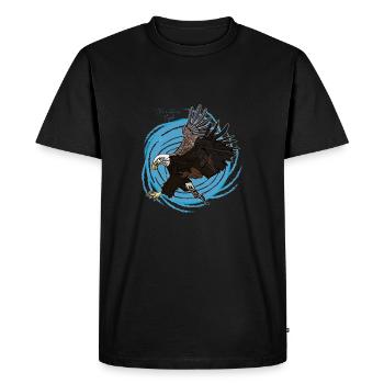 Adler, Eagle, Free - Men's Premium Organic T-Shirt - black - Front - Nico (187cm)