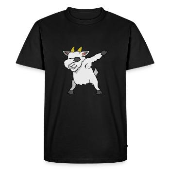 Dabbing Dab goat goat - Men's Premium Organic T-Shirt - black - Front - Nico (187cm)