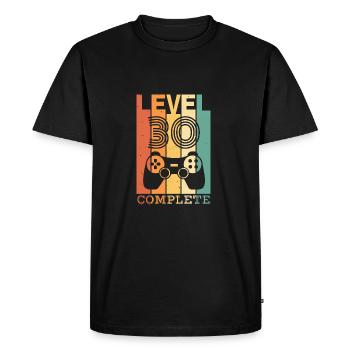 30.Anniversaire rétro joueur de poisons Niveau 30 Complete - T-shirt Premium bio Homme - noir - Devant - Nico (187cm)