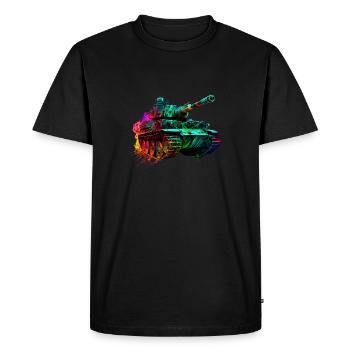 Char de combat principal cool: puissance et force en néon - T-shirt Premium bio Homme - noir - Devant - Nico (187cm)