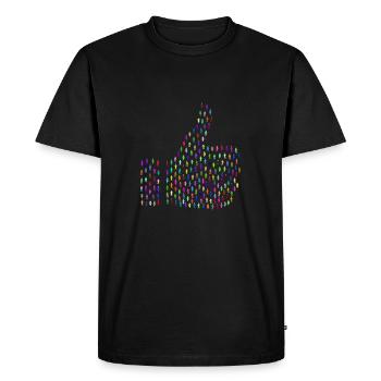 I like it! Like! Thumbs Up! - Men's Premium Organic T-Shirt - black - Front - Nico (187cm)
