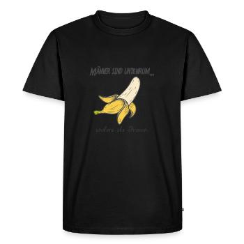 hommes de banane - T-shirt Premium bio Homme - noir - Devant - Nico (187cm)