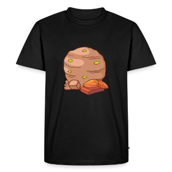 Crème glacée, crème glacée, crème glacée, crème glacée, boule, crème glacée, sundae - T-shirt Premium bio Homme - noir - Devant - Nico (187cm)