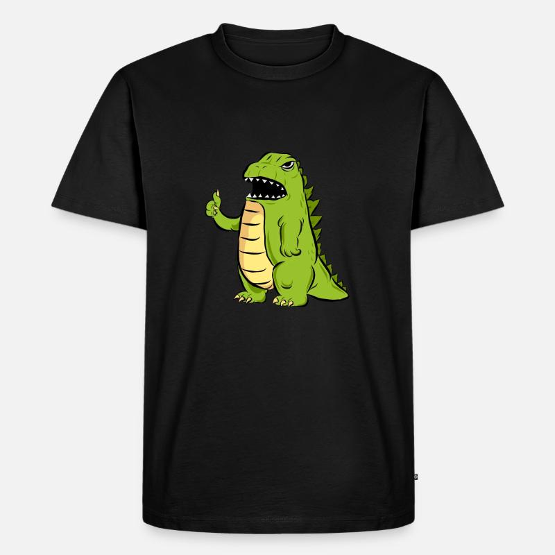 Dinosaurier T-Rex - Männer Premium Bio T-Shirt - Schwarz