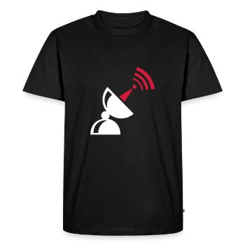 La station de radio pour les nerds - T-shirt Premium bio Homme - noir - Devant - Nico (187cm)