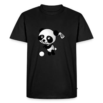 Golf Panda Golf Bear Golf pro - Men's Premium Organic T-Shirt - black - Front - Nico (187cm)