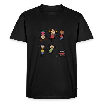 enfants - T-shirt Premium bio Homme - noir - Devant - Nico (187cm)
