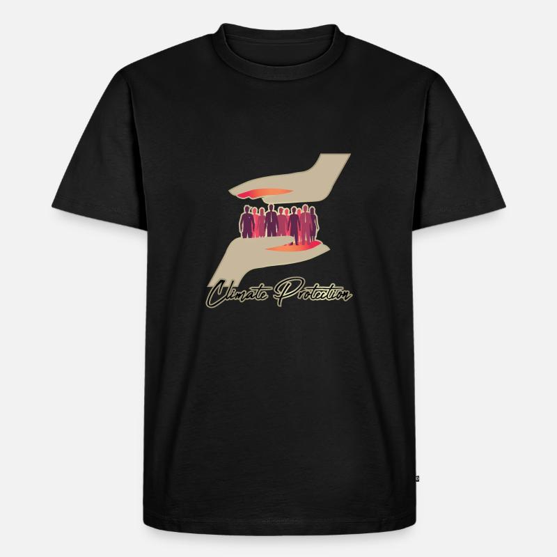 Climate Protection - Männer Premium Bio T-Shirt - Schwarz