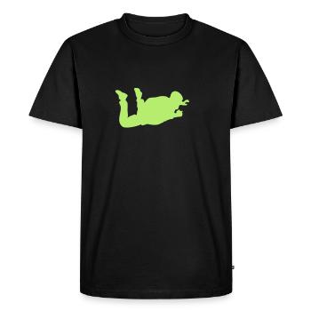 Skydiver - Men's Premium Organic T-Shirt - black - Front - Nico (187cm)