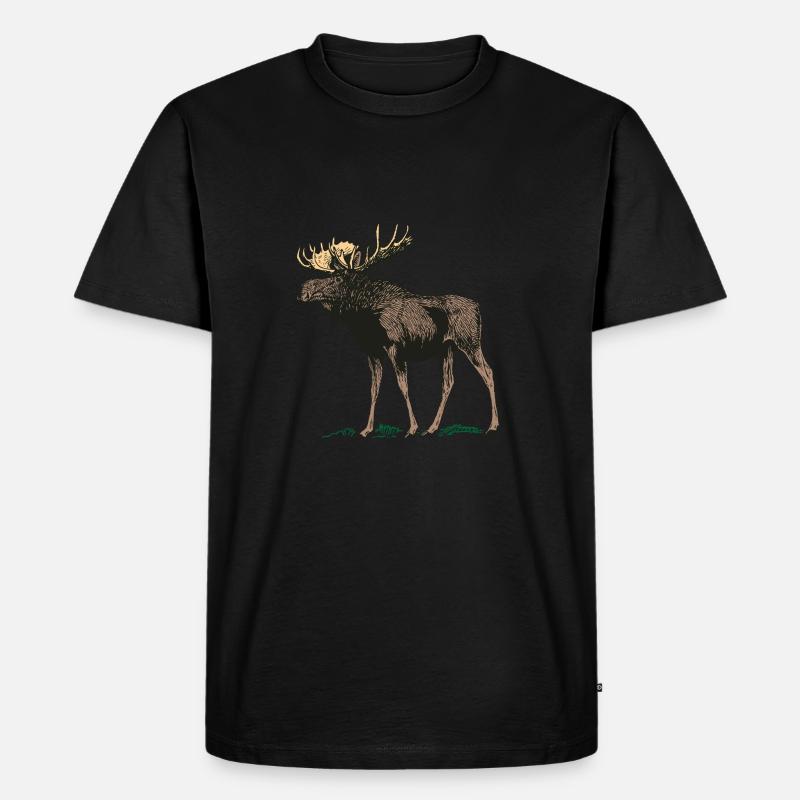 Moose antler - Men's Premium Organic T-Shirt - black