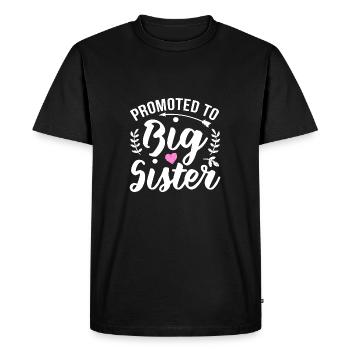 Promoted To Big Sister - T-shirt Premium bio Homme - noir - Devant - Nico (187cm)