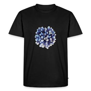 coral - Men's Premium Organic T-Shirt - black - Front - Nico (187cm)