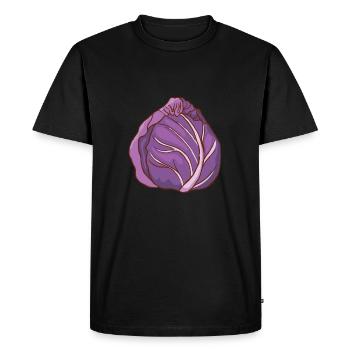 Chou rouge Choux choux choux bleus rouges - T-shirt Premium bio Homme - noir - Devant - Nico (187cm)