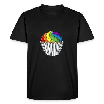 Cupcake de la fierté gaie - T-shirt Premium bio Homme - noir - Devant - Nico (187cm)