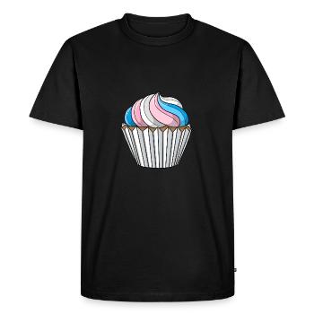 Cupcake Transgender Pride - T-shirt Premium bio Homme - noir - Devant - Nico (187cm)