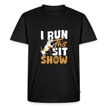 Dresseur de chiens Équipement de dressage de chiens pour dresseurs - T-shirt Premium bio Homme - noir - Devant - Nico (187cm)