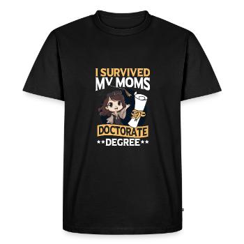 Doctorate Degree - Men's Premium Organic T-Shirt - black - Front - Nico (187cm)