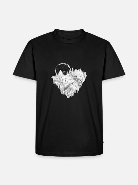 Nature du hipster moon - T-shirt Premium bio Homme - noir