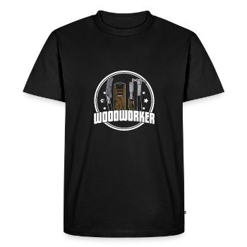 charpentier menuiserie menuiserie profession de menuisier - T-shirt Premium bio Homme - noir - Devant - Nico (187cm)