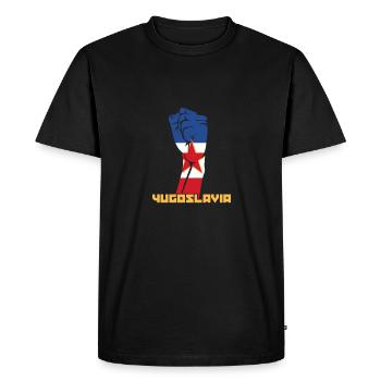 Jugoslavija Yougoslavie Jugo Tito SFRJ Jugoslawien - T-shirt Premium bio Homme - noir - Devant - Nico (187cm)