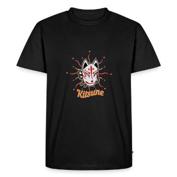 Japanische Tengu Hannya Kitsune Maske - Männer Premium Bio T-Shirt - Schwarz - Vorne - Nico (187cm)
