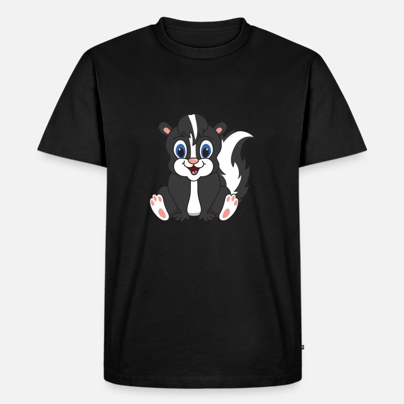 Stinktier - Männer Premium Bio T-Shirt - Schwarz