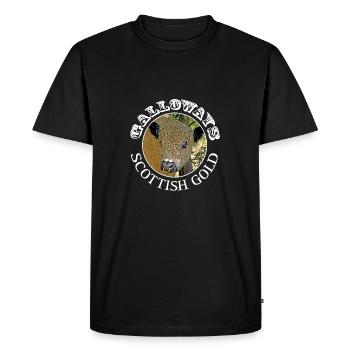Galloway Galloway's Scottish Gold - Men's Premium Organic T-Shirt - black - Front - Nico (187cm)